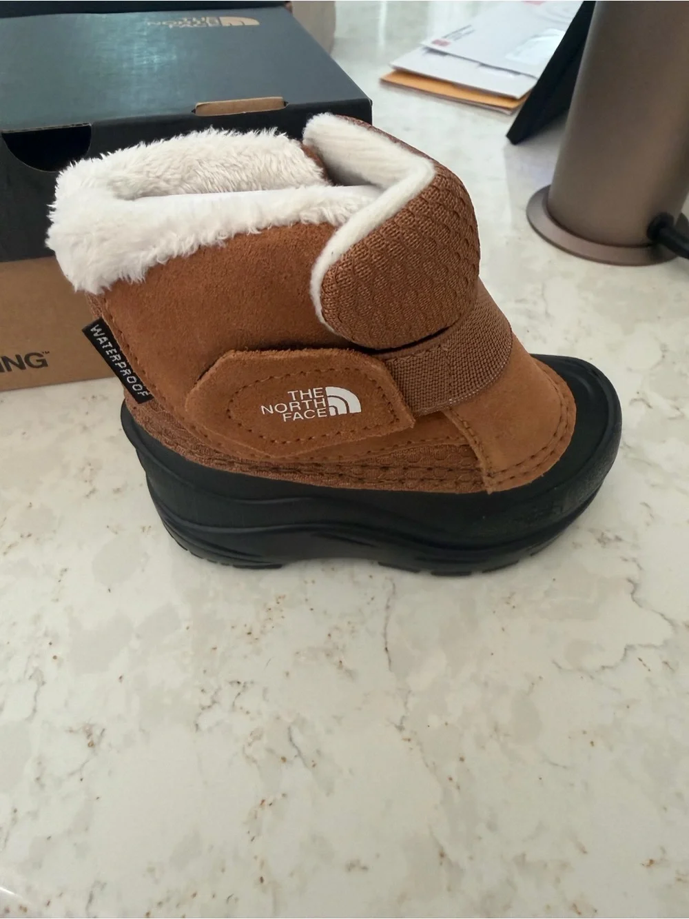 The North Face plush faux